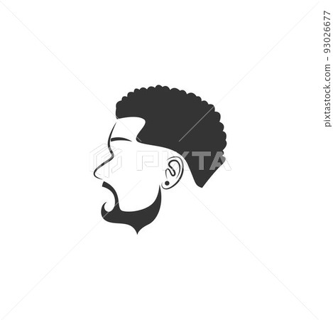 Men's hairstyle icon design illustration Men's hairstyle icon design illustration 93026677