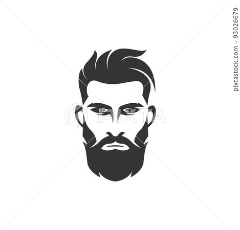 Men's hairstyle icon design illustration Men's hairstyle icon design illustration 93026679