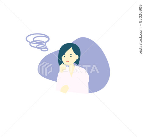 Worried woman / Moyamoya / Anxiety / Worry Worried woman / Moyamoya / Anxiety / Worry 93026909