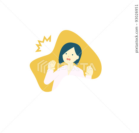 A woman who is simply surprised 93026951