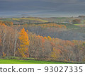 Late autumn hills dyed in orange 93027335