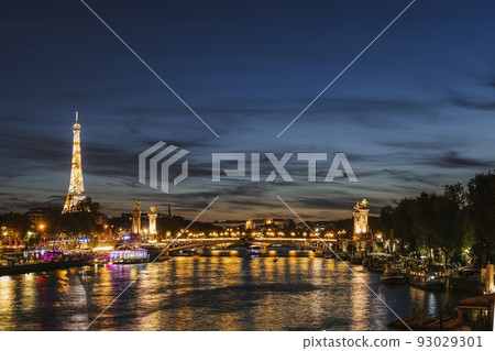 The Alexander the third bridge on the Seine in Paris France 93029301