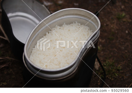用電飯煲煮的白米飯 用電飯煲煮的白米飯 93029560