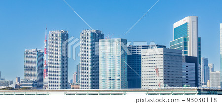 Urban landscape "Tokyo" Shiodome buildings seen from the Sumida River Urban landscape "Tokyo" Shiodome buildings seen from the Sumida River 93030118