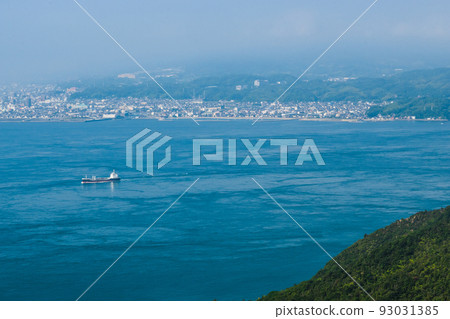 The town of Imabari across the Kurushima Straits 93031385