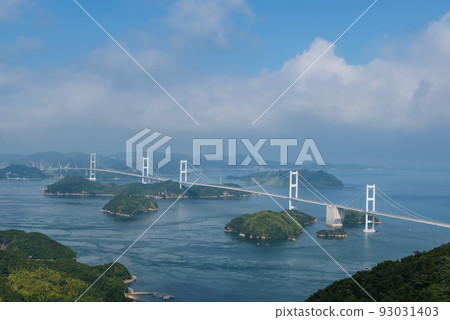 Kurushima-Kaikyo Bridge, which straddles the Seto Inland Sea 93031403