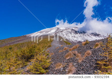 （靜岡縣）從富士山仰望的富士山頂 93032394