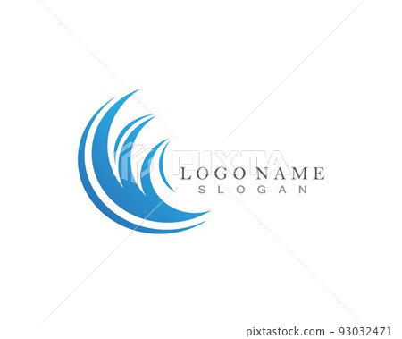Water Wave symbol and icon Logo template 93032471