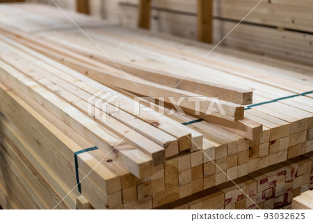Lumber yard with warped lumber 93032625