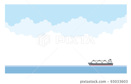 海和液化天然氣船的例證材料。 93033603