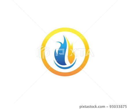 Nature fire and gas logo template Nature fire and gas logo template 93033875