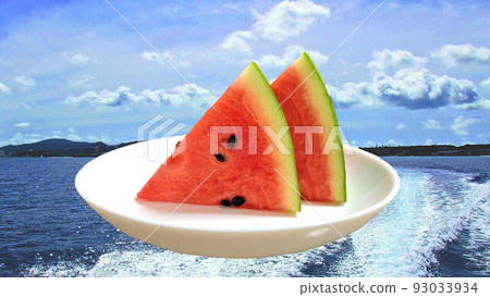 夏天藍天和西瓜 93033934
