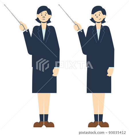 A businessman guiding A businessman guiding 93035412