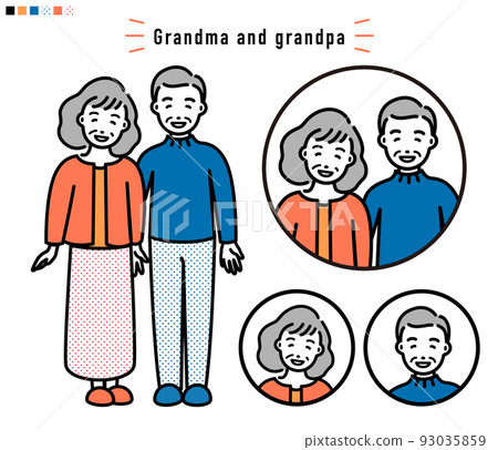 爺爺奶奶的全身和圖標 set_color 爺爺奶奶的全身和圖標 set_color 93035859