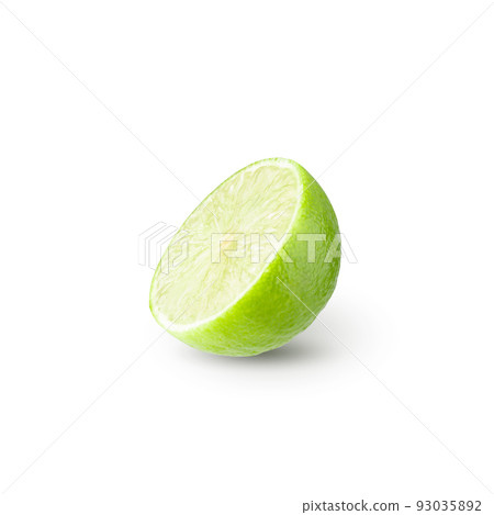 Whole and sliced limes, Sour green fruit isolated on alpha background. Whole and sliced limes, Sour green fruit isolated on alpha background. 93035892