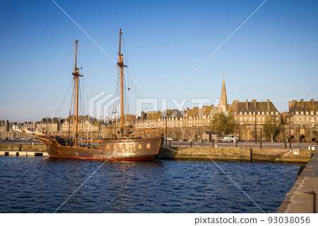 Old corsair ship in the port of Saint-Malo, Brittany, France 93038056