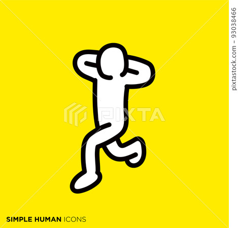 Simple Human Icon Series "People who train their legs" 93038466