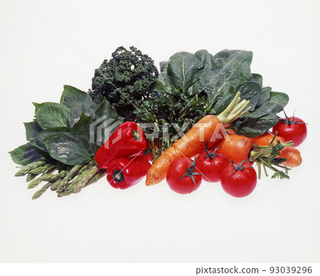 綠色和黃色蔬菜 93039296