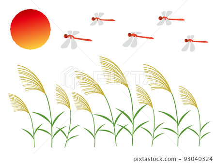 Autumn _ sunset _ evening _ illustration _ set 93040324