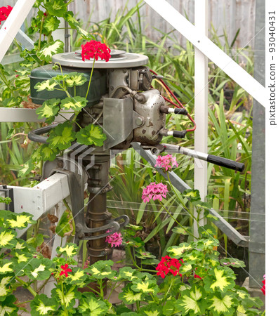 Old vintage outboard boat motor engine Old vintage outboard boat motor engine 93040431