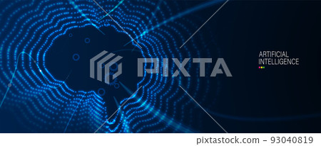 Artificial intelligence. Technology web background. Virtual concept 93040819