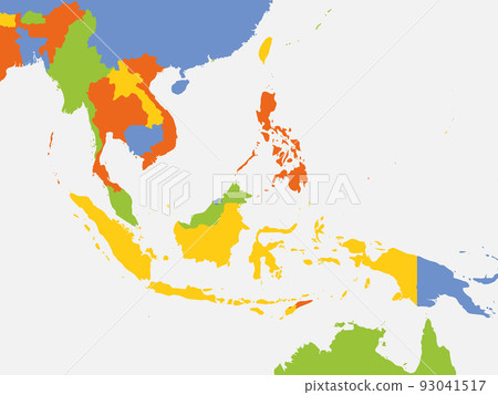Political map of southeastern Asia Political map of southeastern Asia 93041517