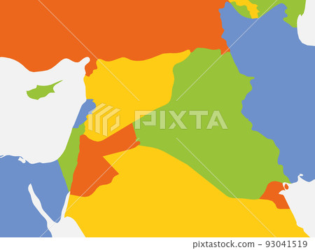 Political map of Middle East Political map of Middle East 93041519