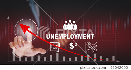 Increasing growth of Inflation and unemployment and rate rises. Global Financial crisis in the world, Businessman with graph Uptrend financial chart of the inflation rate and energy price in Europe 93042000
