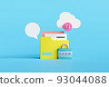 Data protection cloud storage Business technology cloud computing service and technology file upload backup on cloud storage 93044088