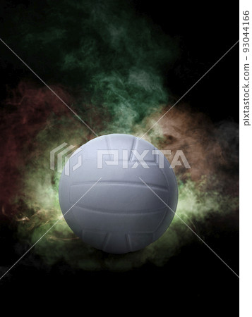 Volleyball on the color smoke background 93044166
