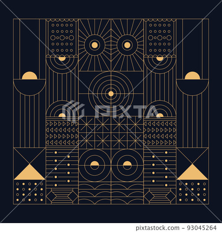 Modern geometric art deco. Vector abstract geometric background. Vector illustration. 93045264