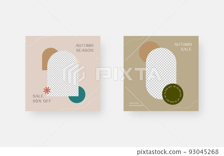 Minimalist fashion social media post. Trendy editable social media post template. Vector illustration. Minimalist fashion social media post. Trendy editable social media post template. Vector illustration. 93045268