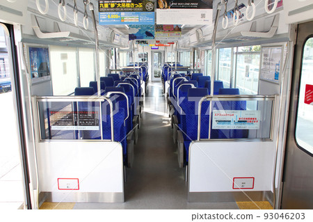 Nishitetsu train type 3000 (inside the train) Nishitetsu train type 3000 (inside the train) 93046203