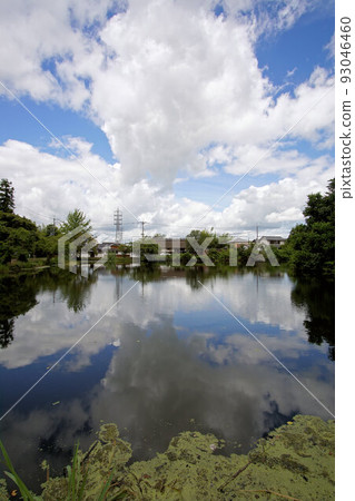 Sasayama Castle Nishibori Clouds Reflected on the Water August Sasayama Castle Nishibori Clouds Reflected on the Water August 93046460