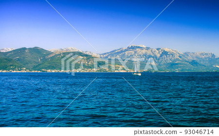 Adriatic sea and bay of Kotor in Montenegro 93046714
