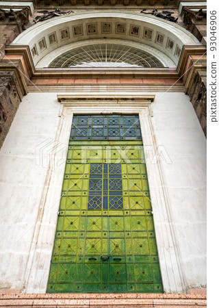 Big closed doors on Esztergom basilica in Hungary Big closed doors on Esztergom basilica in Hungary 93046906