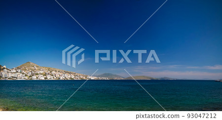Panoramic view to Saranda city,Lekuresi Castle and bay of Ionian sea, Albania Panoramic view to Saranda city,Lekuresi Castle and bay of Ionian sea, Albania 93047212
