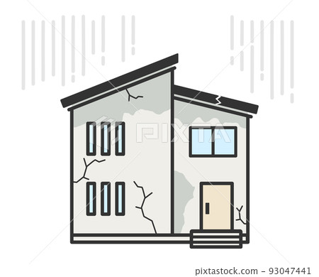 破舊骯髒的房子的插圖 93047441