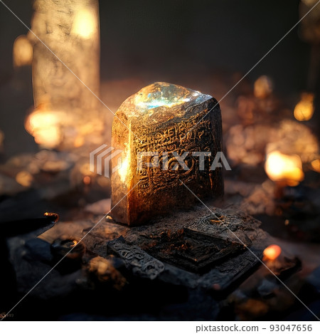 Digital art of ancient god artifact 93047656