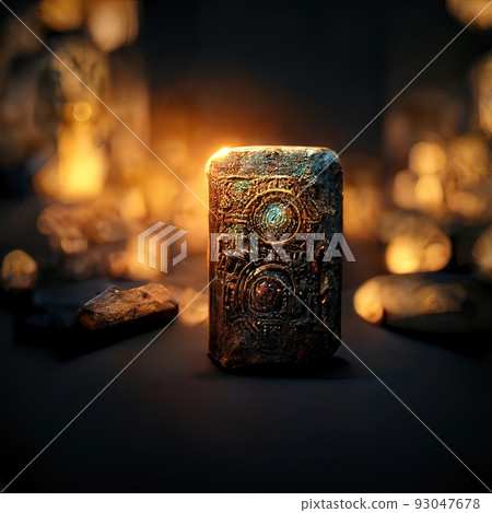 Digital art of ancient god artifact Digital art of ancient god artifact 93047678