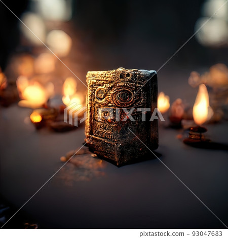 Digital art of ancient god artifact Digital art of ancient god artifact 93047683