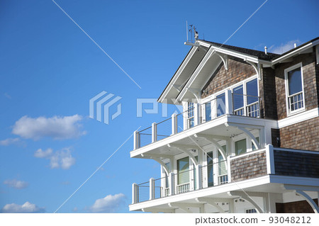 American houses and clear sky 93048212