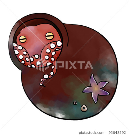 Illustration of an octopus and its pot 93048292