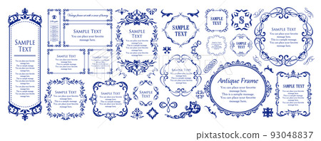 Luxury card design. Antique decorative design. Elegant edge pattern. 93048837