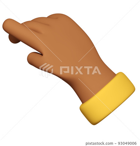 Follow your finger - modern realistic colorful 3d icon Follow your finger - modern realistic colorful 3d icon 93049006