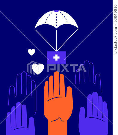 Needing help - modern colorful flat design style illustration 93049016