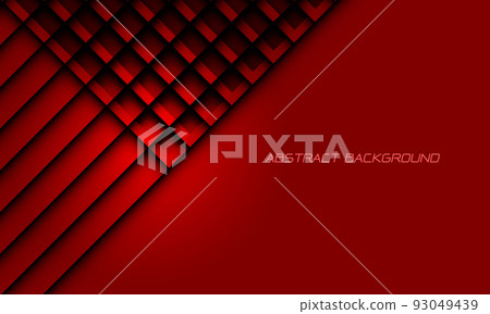 Abstract red squares pattern black shadow geometric with blank space design modern luxury background vector 93049439
