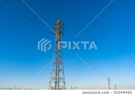 藍天、電線和塔 藍天、電線和塔 93049498