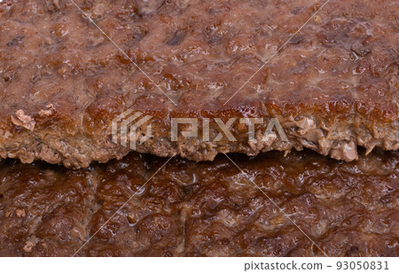 texture of hamburger patties close-up 93050831