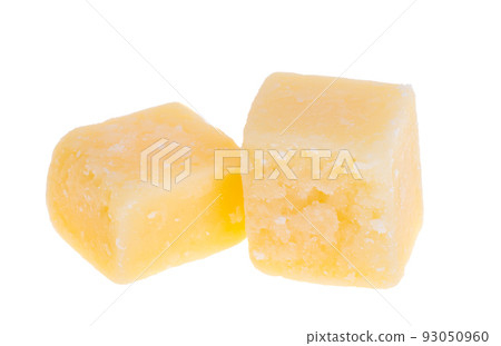 aged cheese pieces isolated 93050960